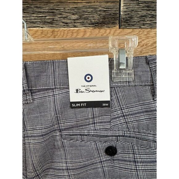 Ben Sherman NWT Heritage Check Slim Taper Trouser size 38 x 30 - Picture 6 of 8